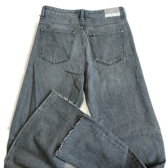 Mavi BARCELONA High Rise Wide Leg Denim Jeans Womens 27 X 32 Pants Black Sample - Picture 10 of 10
